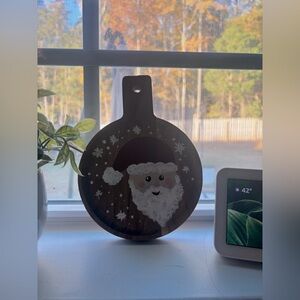 Hand painted Santa cutting board
